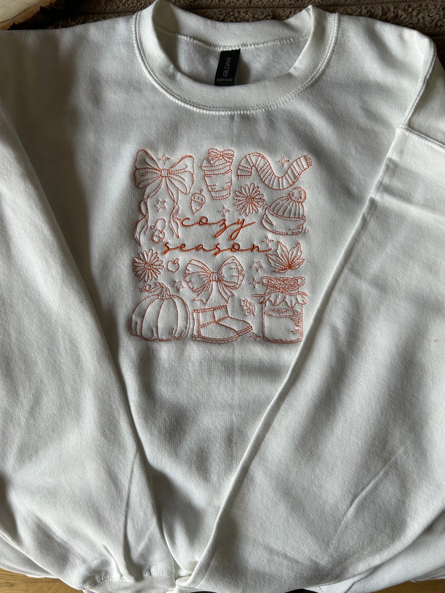 Sweat-shirt molletonné oversize – Cozy Season (Motif Automne)