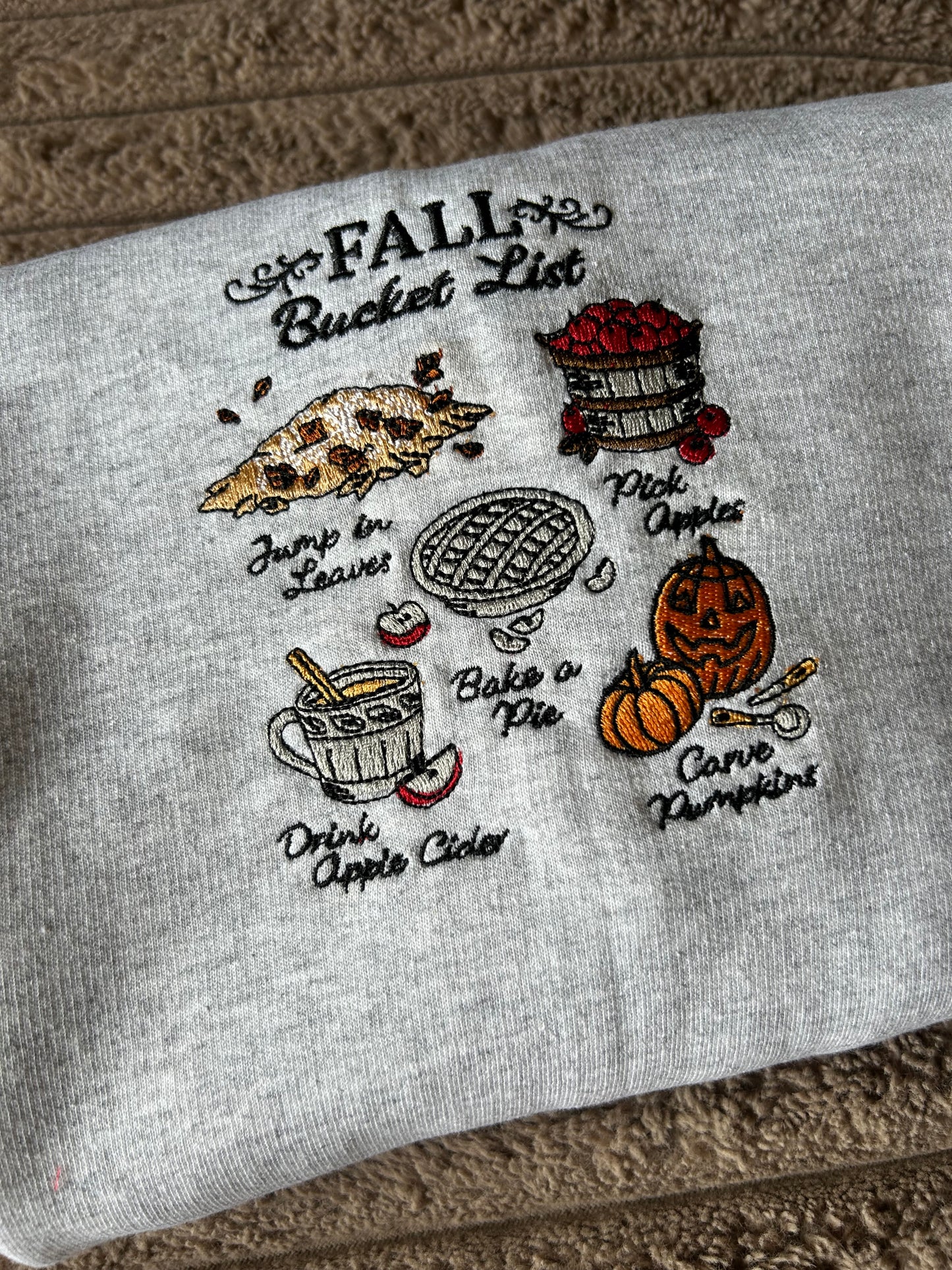 Sweat-shirt molletonné oversize – Fall Bucket List