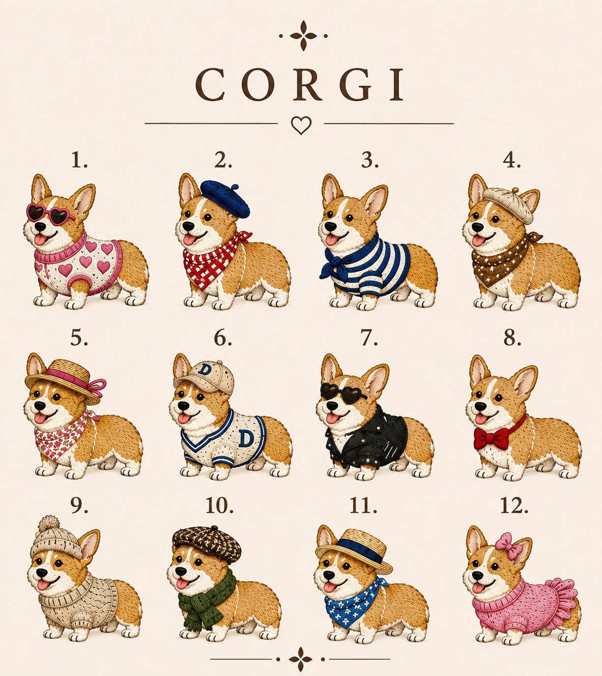 Casquette Brodée Personnalisée – corgi