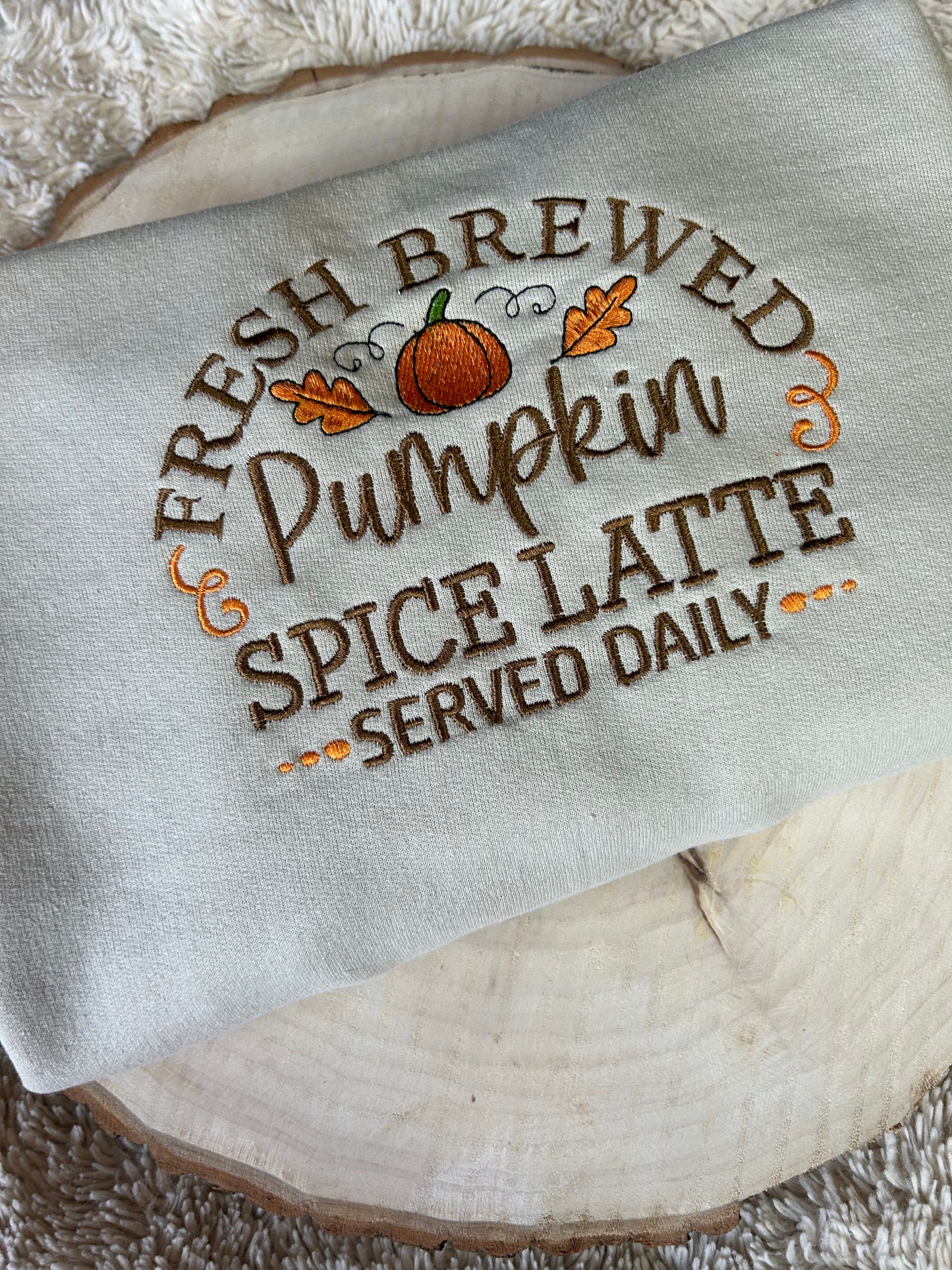 Sweat-shirt molletonné et oversize - pumpkin spice latte