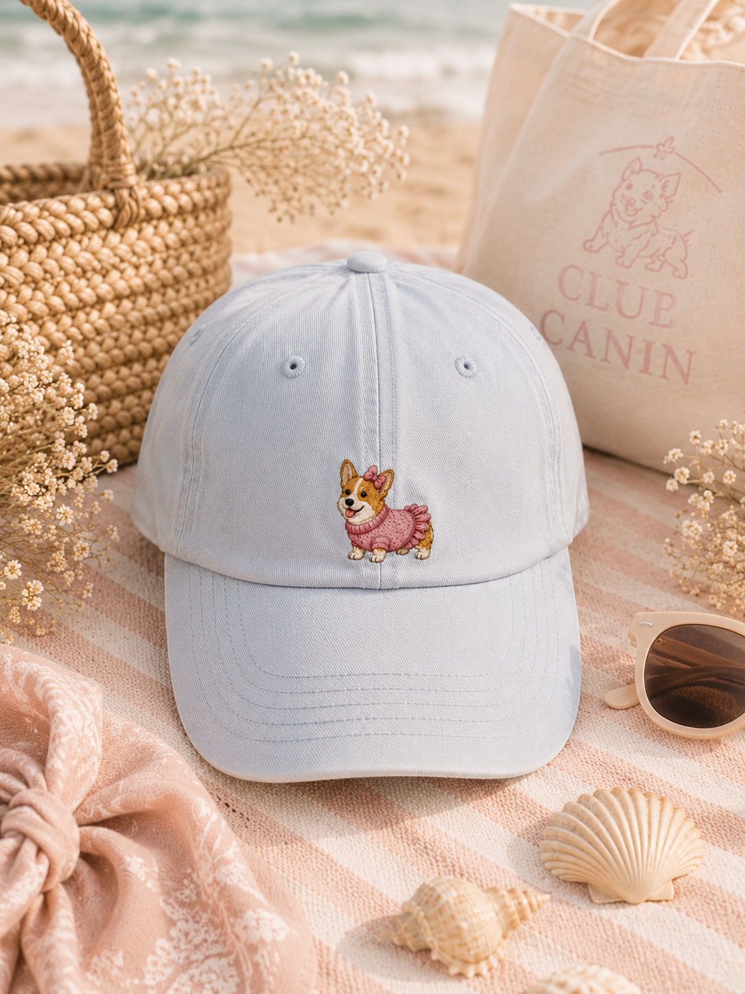 Casquette Brodée Personnalisée – corgi