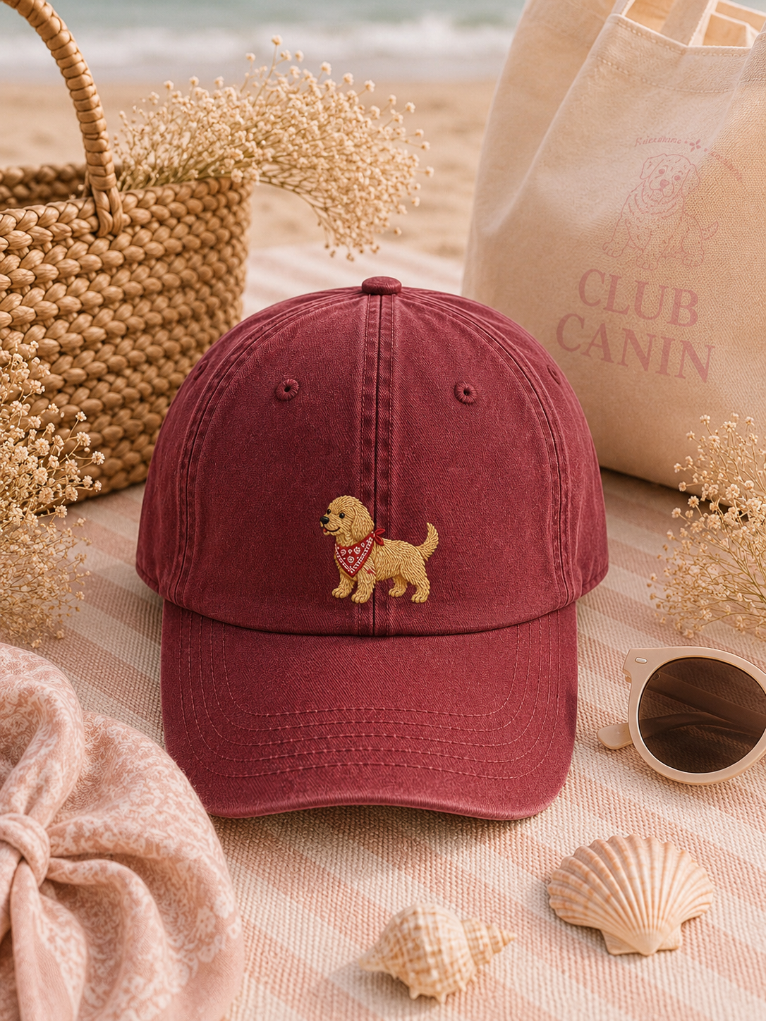 Casquette Brodée Personnalisée – golden retriever