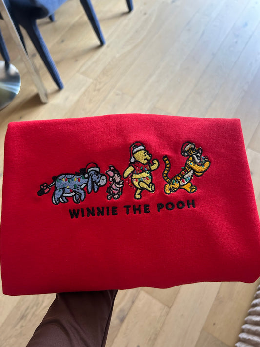 Sweat-shirt molletonné oversize – Winnie l’Ourson et ses Copains (Version Noël)