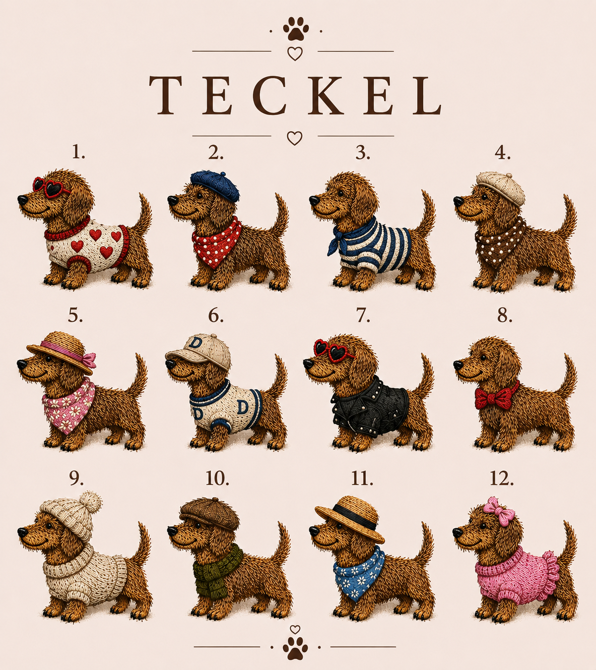Casquette Brodée Personnalisée – teckel (poil dur)