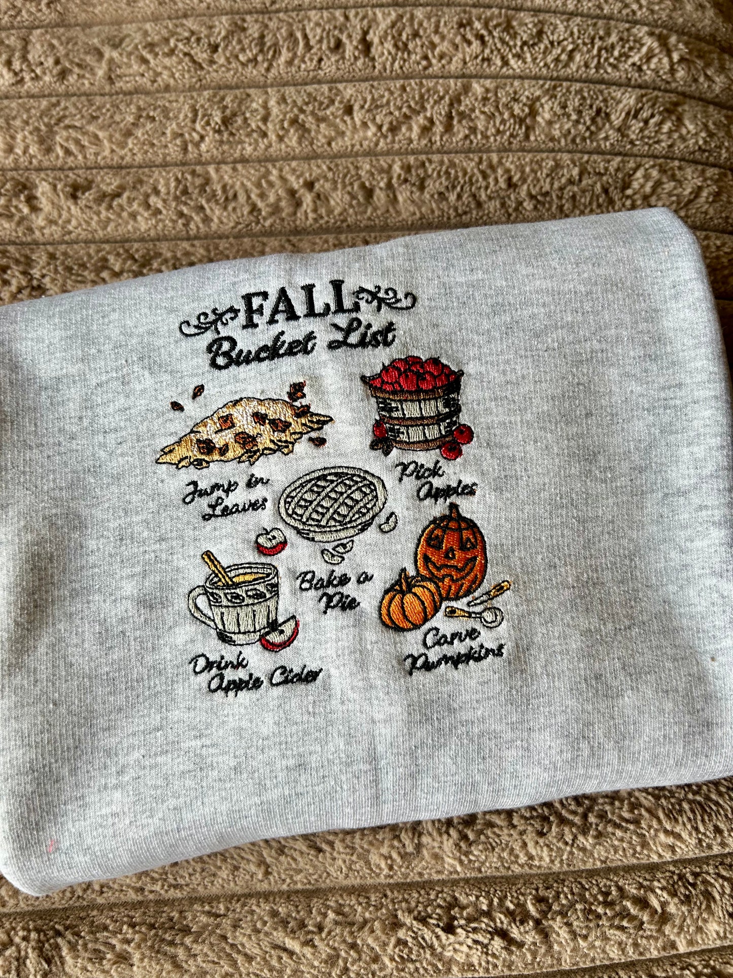 Sweat-shirt molletonné oversize – Fall Bucket List