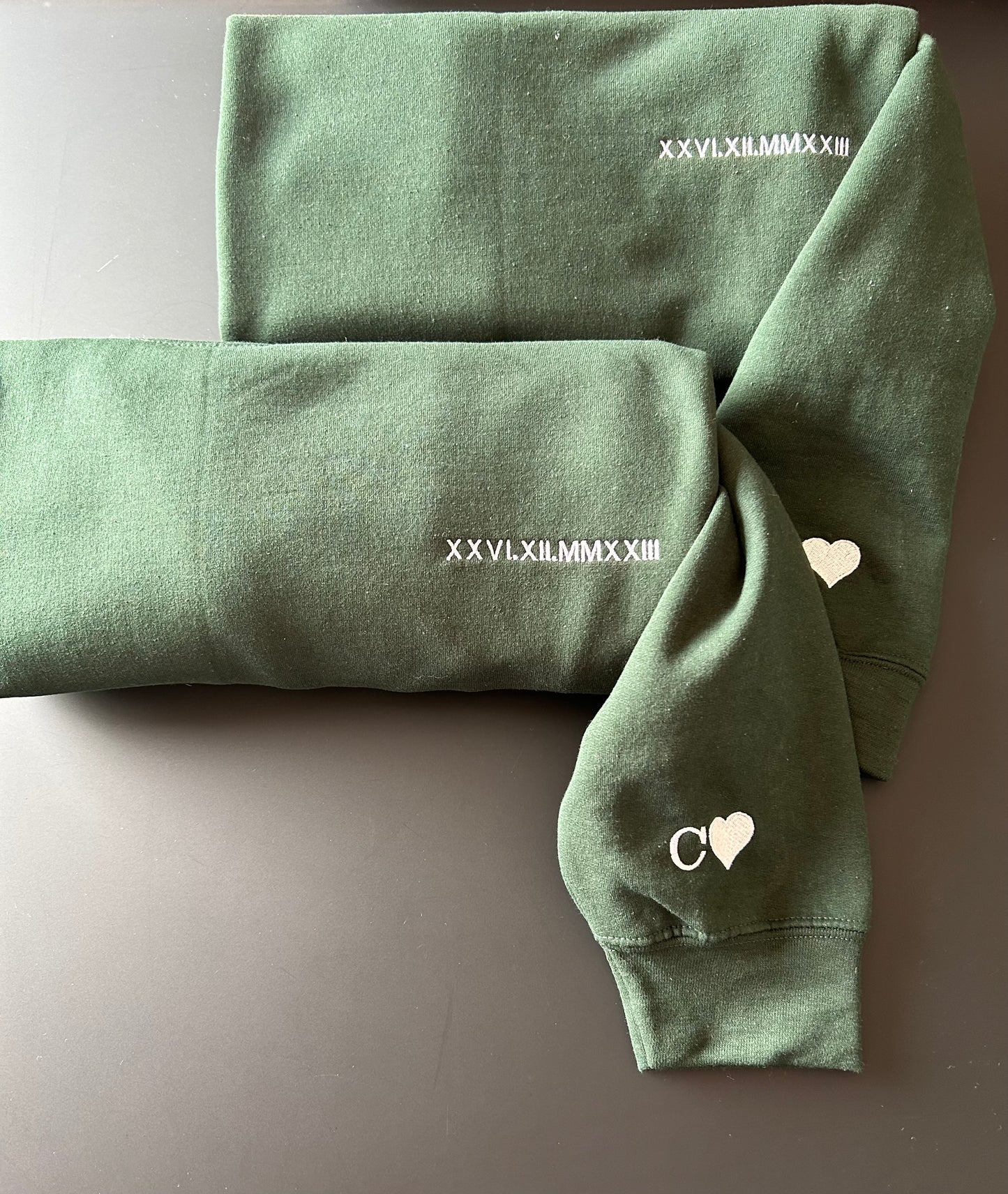 Sweat-shirt couple / date chiffre romain