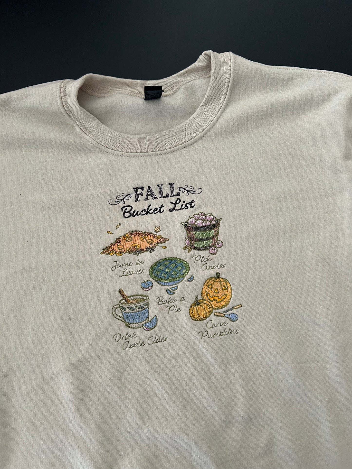 Sweat-shirt molletonné oversize – Fall Bucket List