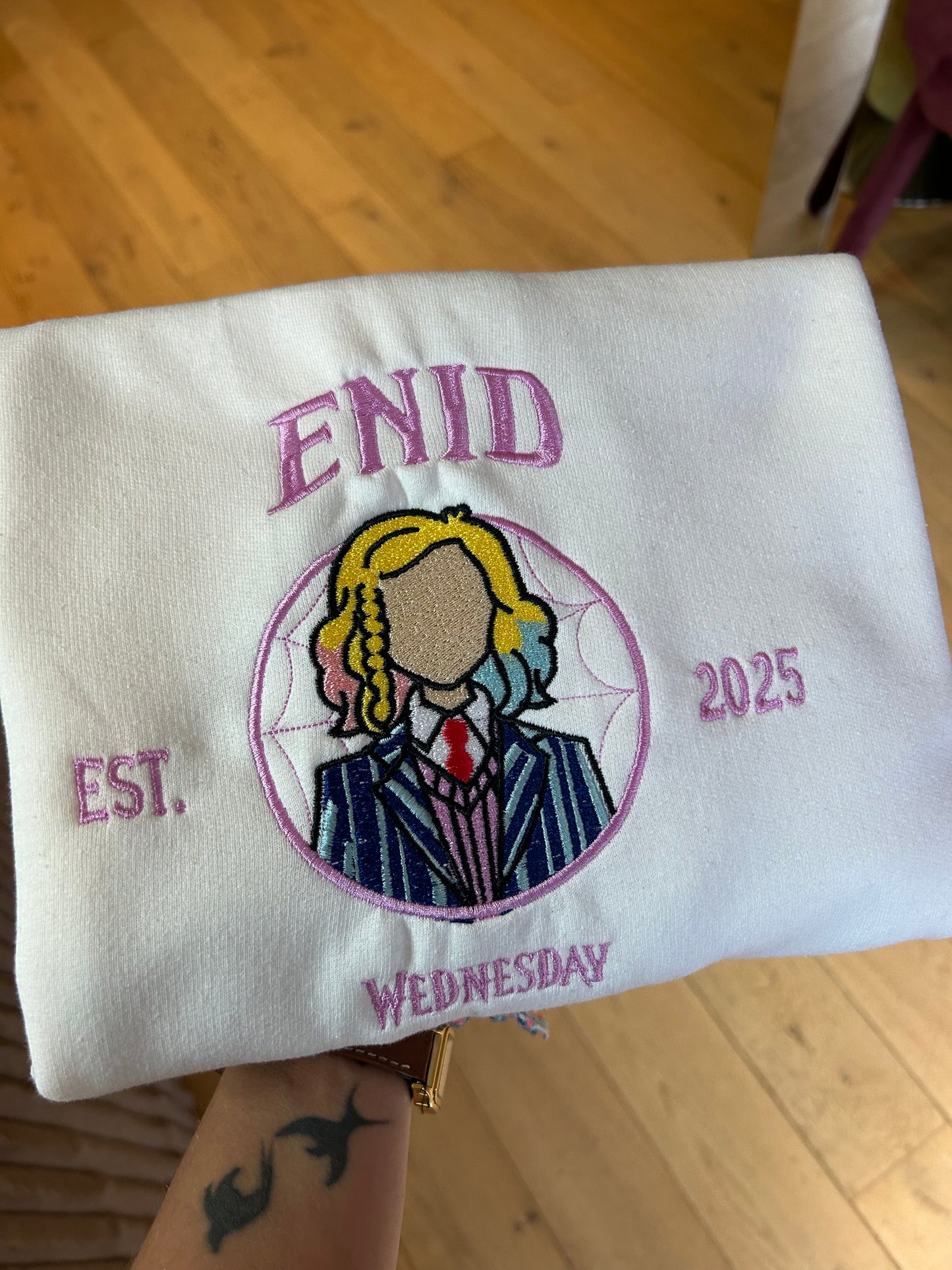 Sweat-shirt molletonné oversize – Enid (inspiré de la série Mercredi)