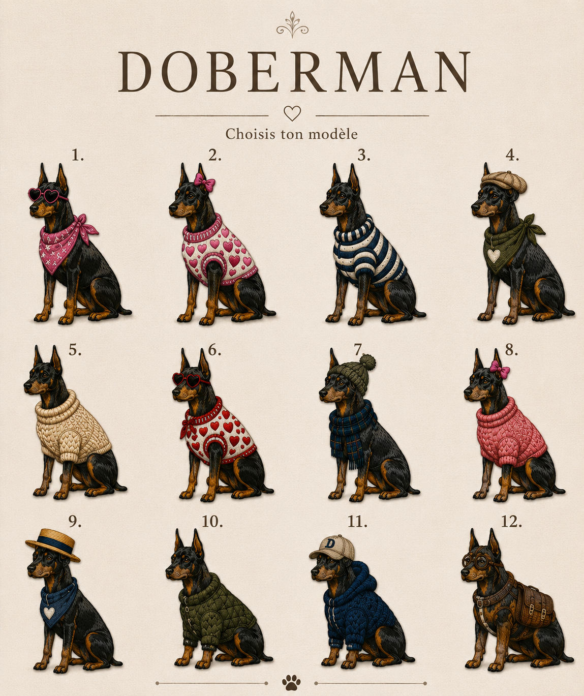 Casquette Brodée Personnalisée – doberman
