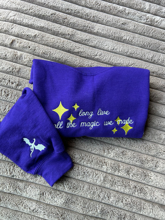 Sweat-shirt brodés long live / Taylor Swift