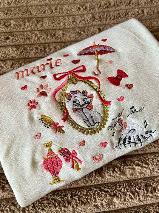 Sweat-shirt molletonné oversize – Marie (univers Aristochats)