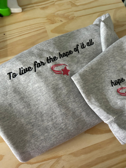 Sweat-shirt molletonné oversize – To Live For (The Hope of It All) (Taylor Swift Inspired)