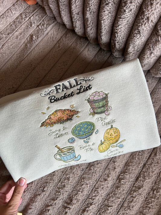 Sweat-shirt molletonné oversize – Fall Bucket List