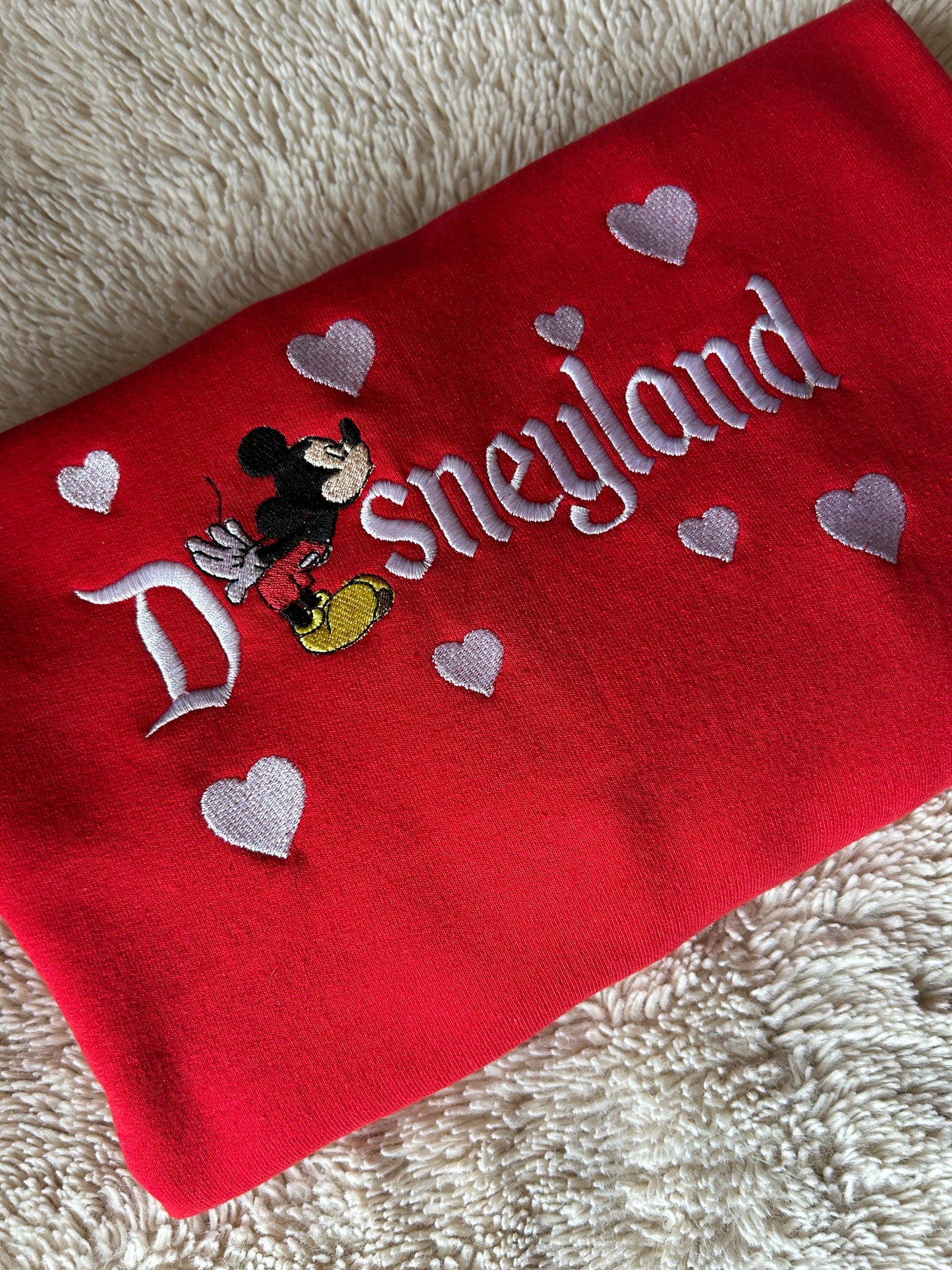 Sweat-shirt molletonné oversize – Disneyland Mickey Cœur