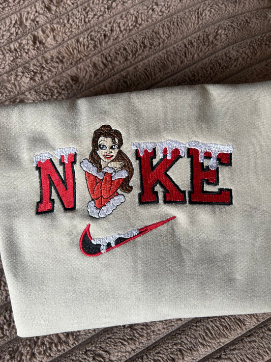 Sweat-shirt molletonné oversize – n*ke la Belle noël (La Belle et la Bête)