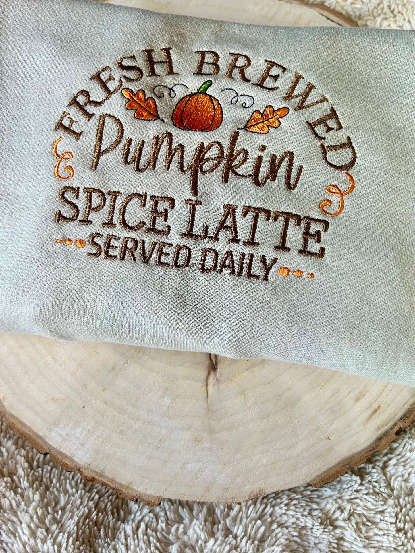 Sweat-shirt molletonné et oversize - pumpkin spice latte