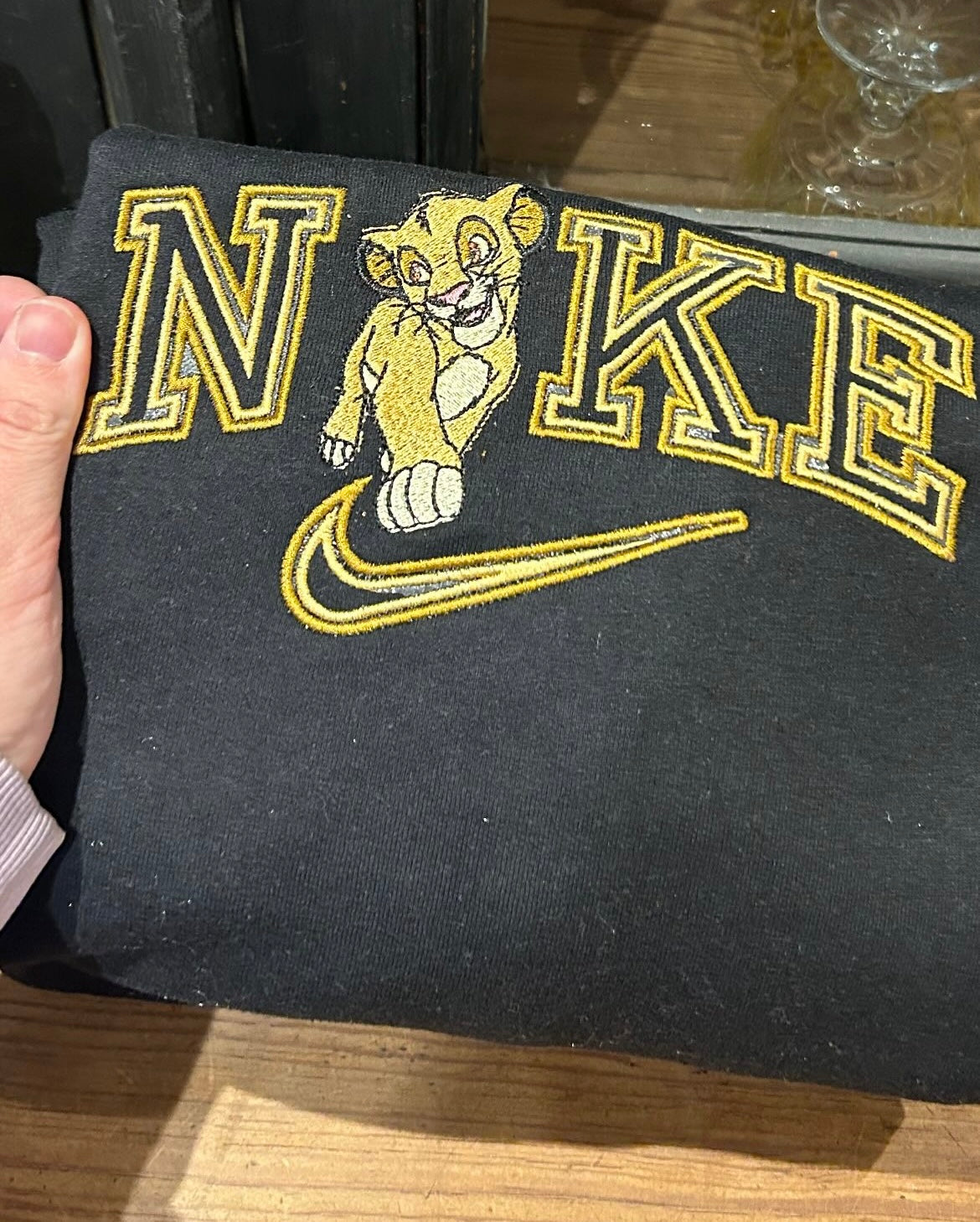 Sweat-shirt molletonné oversize unisexe – n*ke Simba (Le Roi Lion)