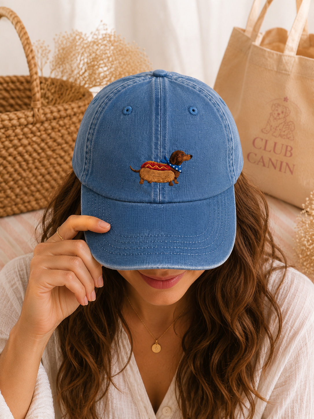 Casquette Brodée – teckel hot dog