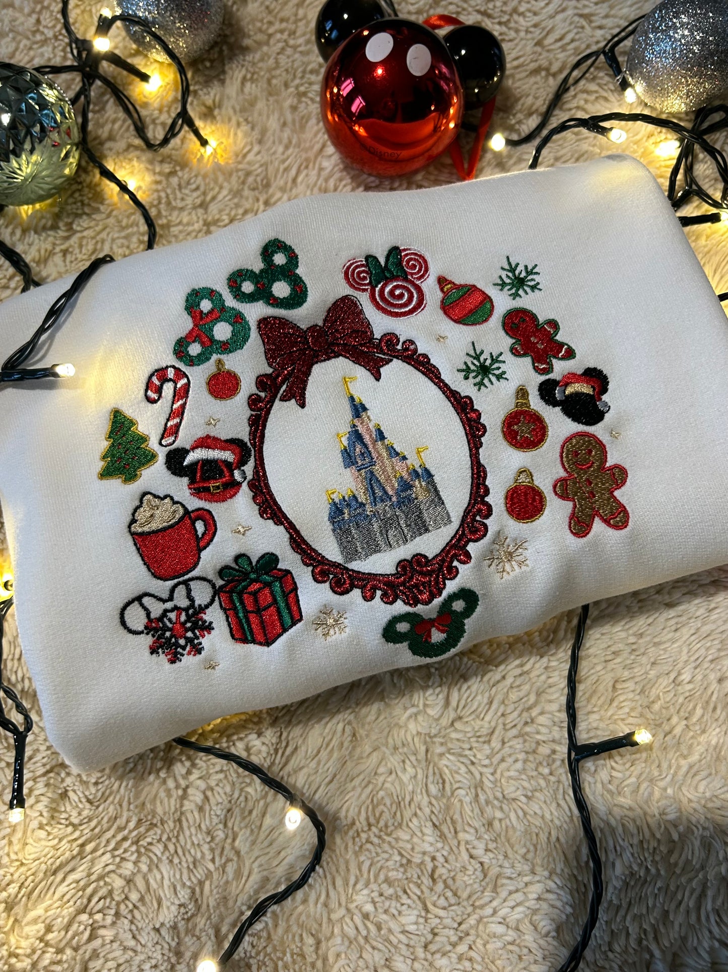 Sweat-shirt molletonné oversize – Château Féerique de Noël & Éléments Magiques