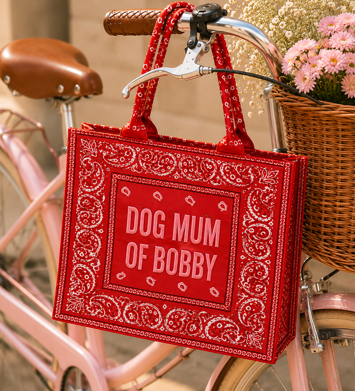 Cabas Bandana Dog Mum Personnalisé