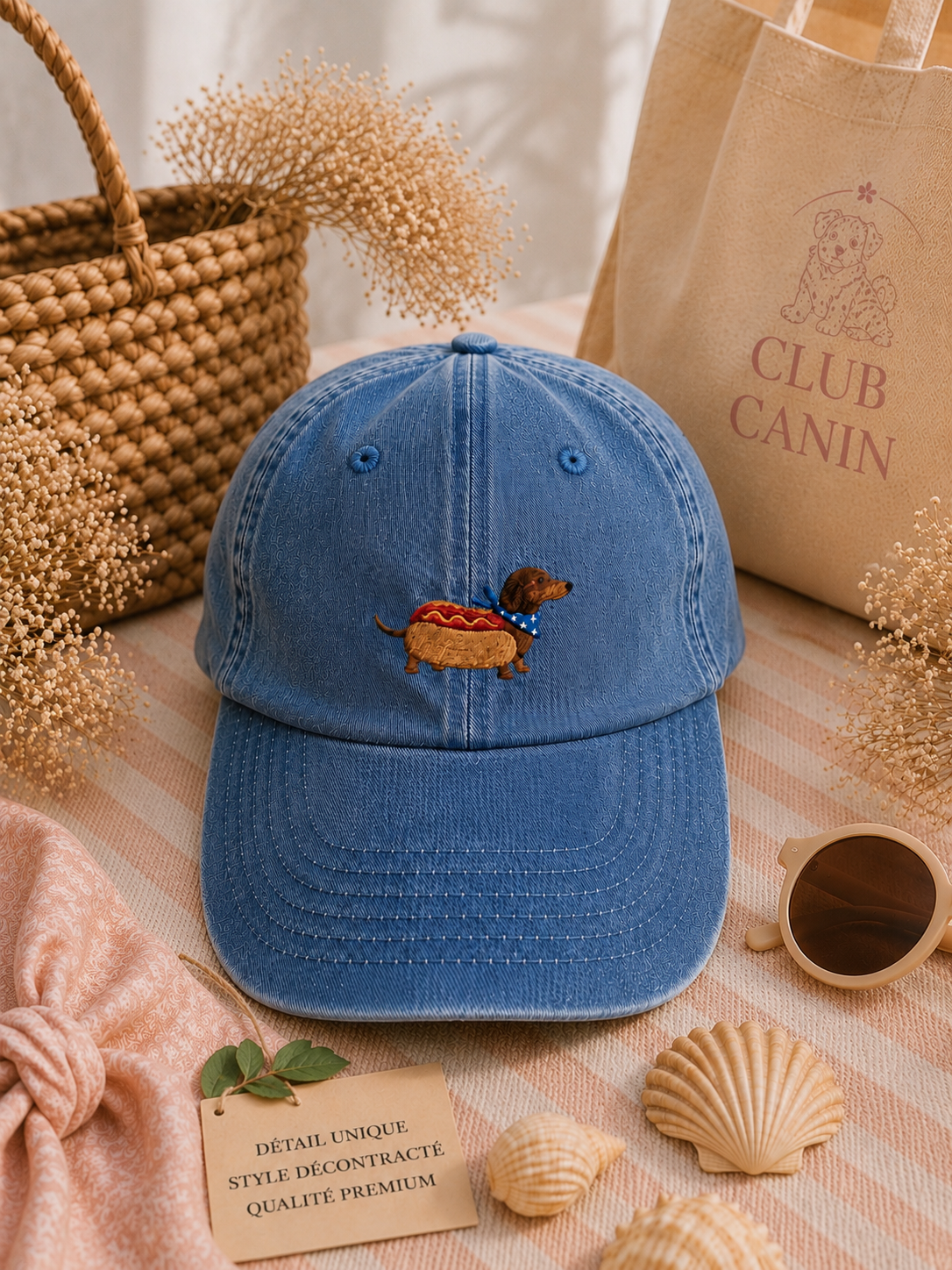 Casquette Brodée – teckel hot dog