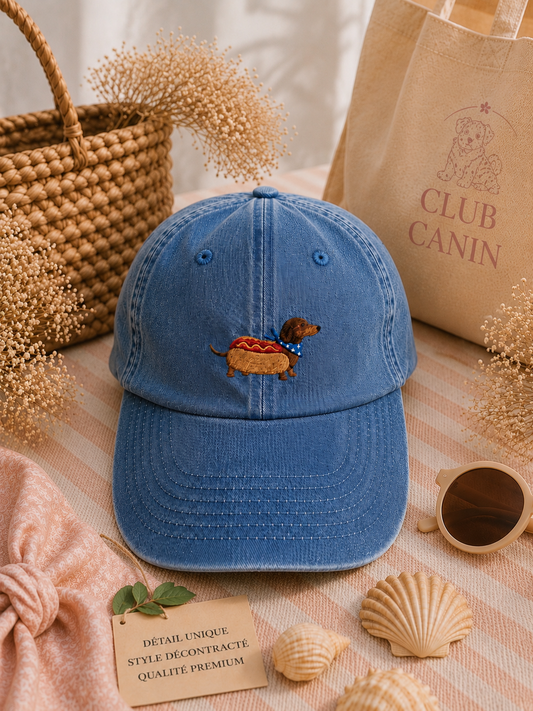 Casquette Brodée – teckel hot dog