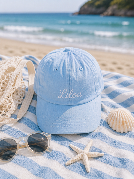 Casquette personnalisée brodée – Mot, prénom au choix (enfant)