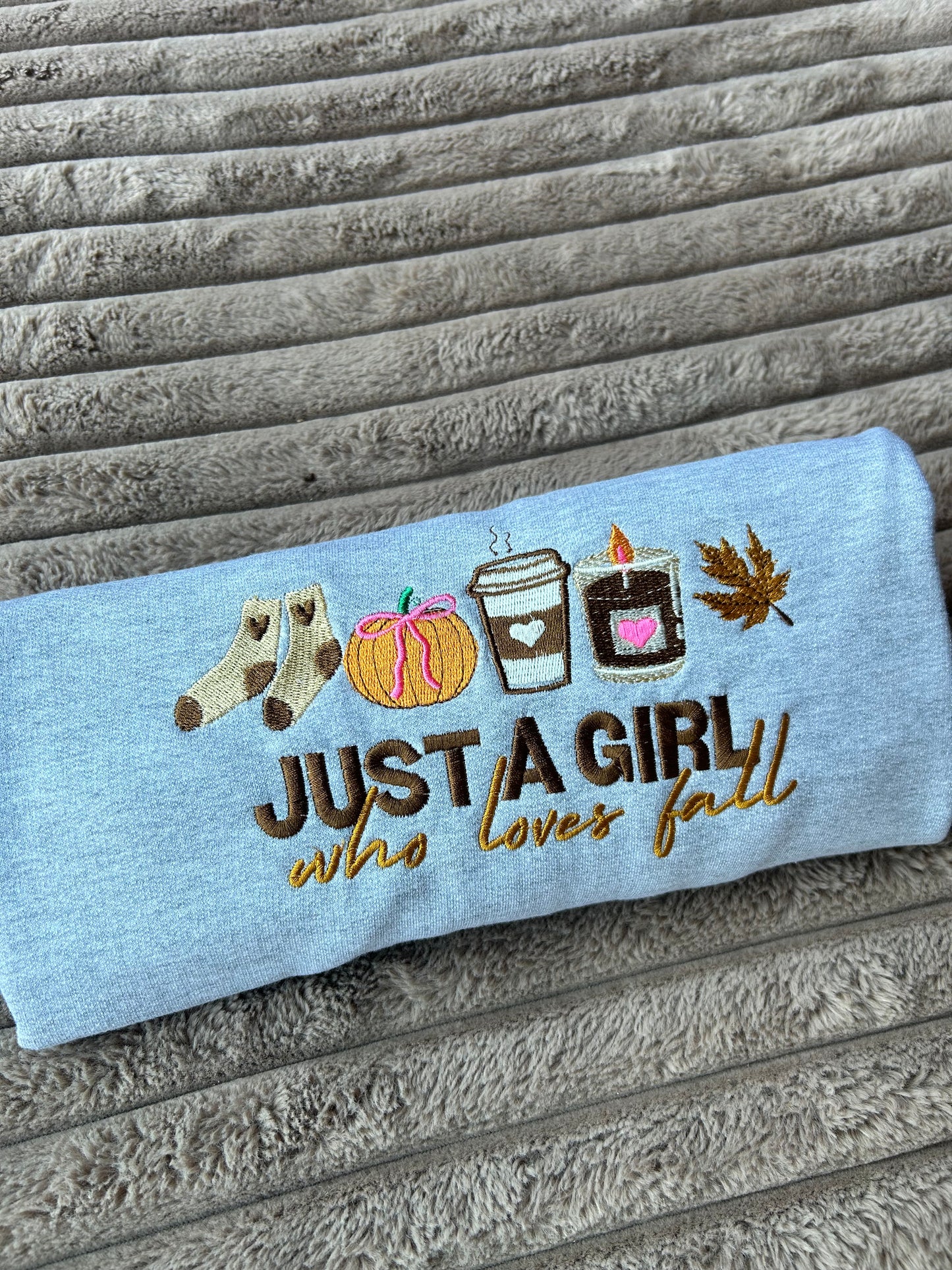 Sweat-shirt brodés fall girl