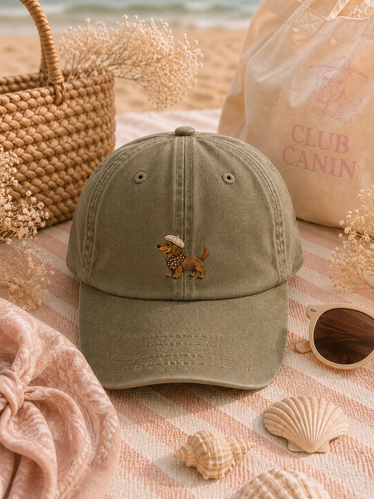 Casquette Brodée Personnalisée – teckel (poil dur)