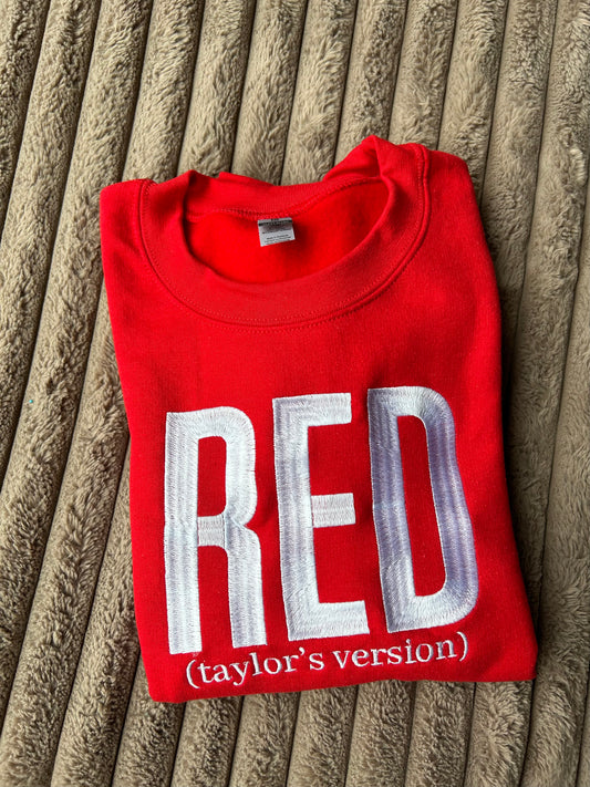 Sweat-shirt brodés RED / Taylor Swift