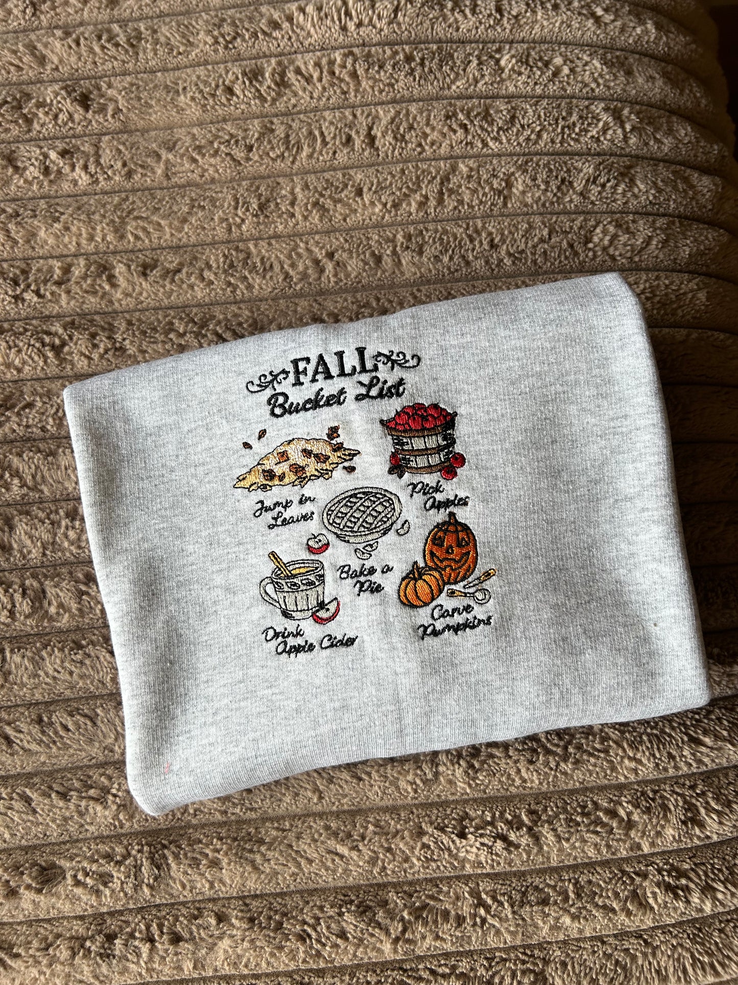 Sweat-shirt molletonné oversize – Fall Bucket List